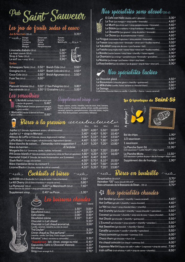 Menu Page 1/3