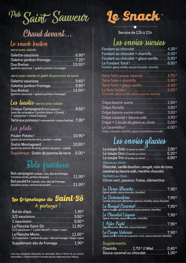Menu Page 3/3